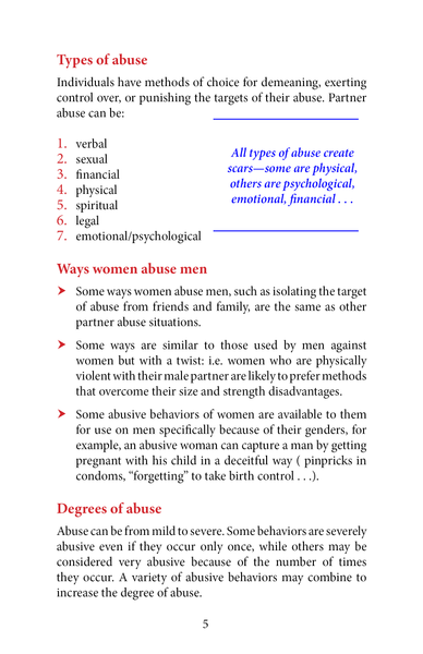 A quick look at Abuse OF Men BY Women – Print and PDF Book