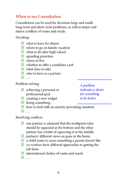 A quick look at Consultation aka Problem Solving, Decision Making – Print and PDF Book