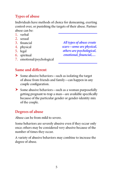 A quick look at Partner Abuse – Print and PDF Book