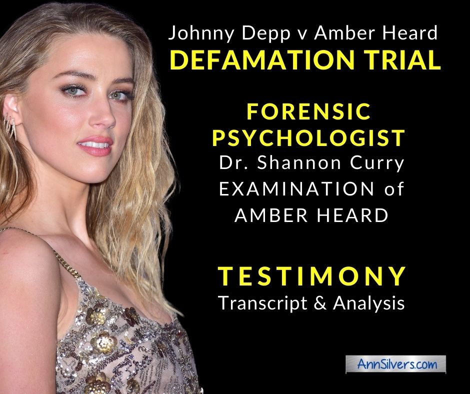 Forensic Psychologist Dr Curry Testimony Johnny Depp v Amber Heard Trial